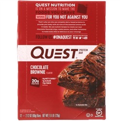Quest Nutrition, Quest Protein Bar, Chocolate Brownie, 12 Bars, 2.12 oz (60 g) Each