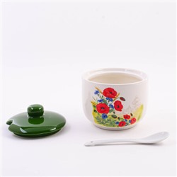 60281 Сахарница 3пр 520мл Цветущие Маки доломит LR (х36)