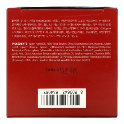Missha, Amazon Red Clay, очищающая маска с красной амазонской глиной, 110 мл (3,71 жидк. унции))