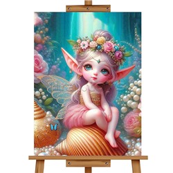 Мозаика алмазная "Маленький эльф" 20*30см.