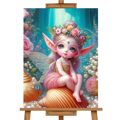 Мозаика алмазная "Маленький эльф" 20*30см.