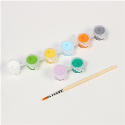 Картина по номерам для детей «Зайка с морковками», 21×15 см