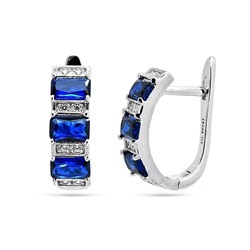 Серьги из серебра куб.циркон., МЦВ75с