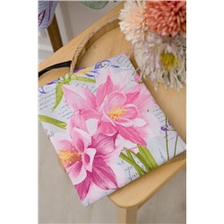 К-т полотенец "Цветы и письма" 50*60 см. - 3 шт. рогожка хлопок 100%