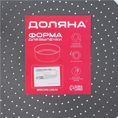 Форма для выпечки Доляна Galaxy, 28×3 см, разъёмная, перфорированная, антипригарное покрытие