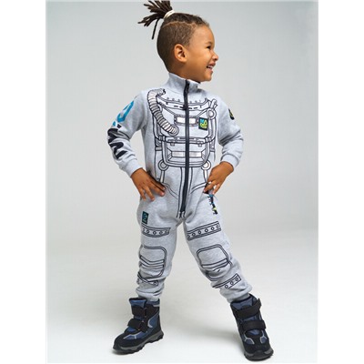 Комбинезон из футера с начесом для мальчика