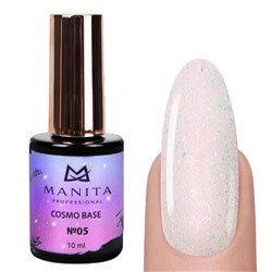 MANITA База для ногтей камуфлирующая с блестками №05 / Cosmo Base, 10 мл 23272