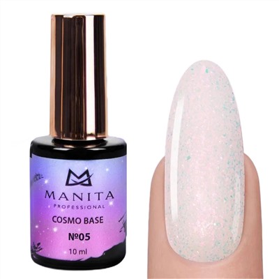 MANITA База для ногтей камуфлирующая с блестками №05 / Cosmo Base, 10 мл 23272