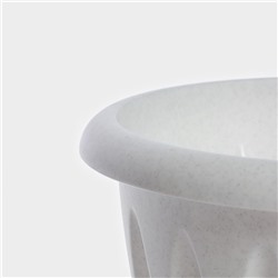 Горшок для цветов «Фелиция», 3.6 л, d=22.5 см, h=17.2 см, пластиковый, с поддоном, цвет мраморный