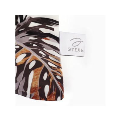 Наволочка декоративная «Этель» Golden tropics, 40×40 см, велюр