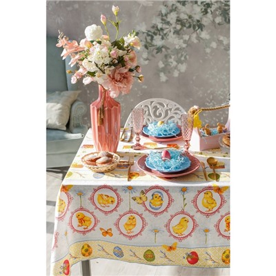 Скатерть «Доляна. Пасха», 145×144 см, 100% хлопок, рогожка, 164 г/м²