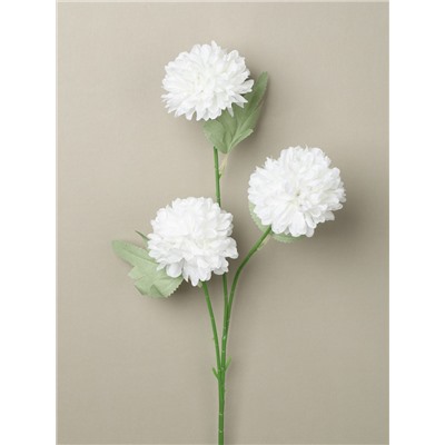 Цветок искусственный БЕЛЫЙ 65 см / ZHQ-3 /уп 200/ 3 бутона