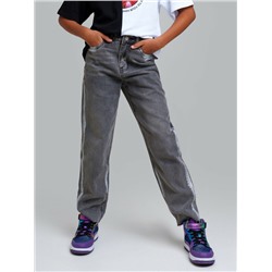 Брюки текстильные джинсовые для девочек