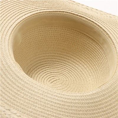 Шляпа женская плетёная MINAKU, молочная, размер 58