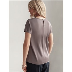 Блузка из стаина с коротким рукавом