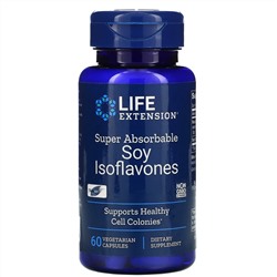 Life Extension, Соевые изофлавоны, суперусвояемость, 60 вегетарианских капсул