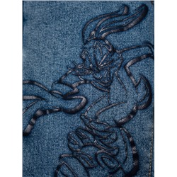 Брюки текстильные джинсовые утепленные флисом для мальчиков