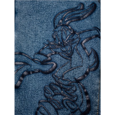 Брюки текстильные джинсовые утепленные флисом для мальчиков