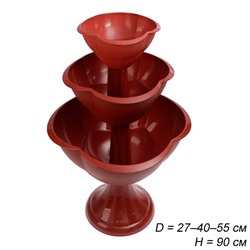 Кашпо Водопад 3-х ярусное /уп 1/ терракот
