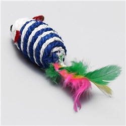 Набор игрушек для кошек: мышь, шарики, сизаль, пластик, цвет МИКС