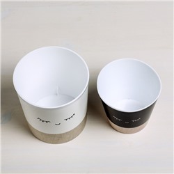 Набор кашпо для цветов 2 в 1 «Мордочки», 0.8 и 1.6 л, 11×12 и 14×14 см