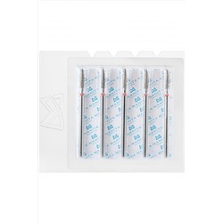 Manita Professional Фреза алмазная пламя тупое для аппаратного маникюра 856.104.244.100.021 ФАПЗ-2,1 10М, красная насечка, ø 2,1 мм, 5 шт. KRISTALLER, 1231196