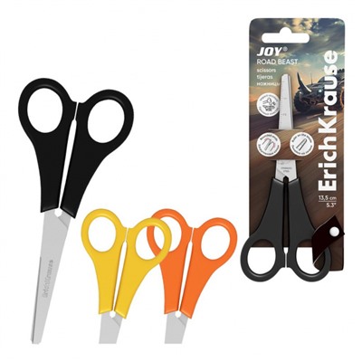 Ножницы 135 мм "Дорожный зверь" 63159 ассорти, в блистере ErichKrause