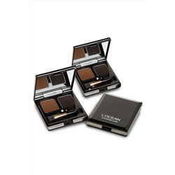 L’ocean Тени для бровей / Eye Brow Cake, 02 Light Brown + Brown KRISTALLER, 1109337