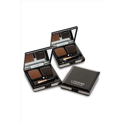 L’ocean Тени для бровей / Eye Brow Cake, 02 Light Brown + Brown KRISTALLER, 1109337