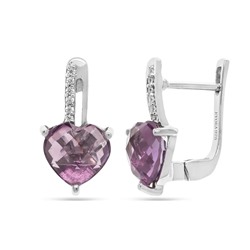 Серьги из серебра аметист, Ирис