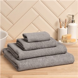 Полотенце махровое «Экономь и Я», 70×130 см, хлопок 100%, серое