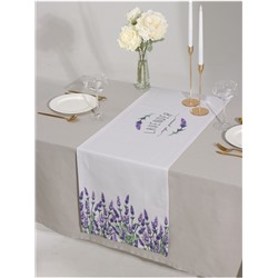 Дорожка на стол «Этель» Lavender 40×146 см, 100% хлопок, саржа 190 г/м²