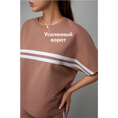 Женский костюм оверсайз из футера двухнитки Happyfox