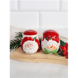 Набор для специй Дед мороз и Снеговик / B3014 /уп 96/ новогодний