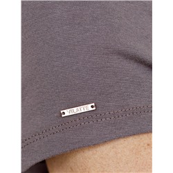 Футболка из плотного трикотажа с плетением риб 1*1