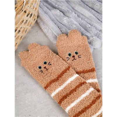 Носки женские флисовые р. 35-40 Лапки новогодний №3 / MNZ-16/3 /уп 12 /700654