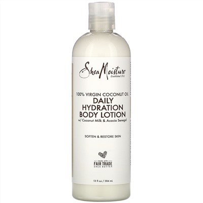 SheaMoisture, 100 % Virgin Coconut Oil, Daily Hydration Body Lotion, 13 fl oz (384 ml)