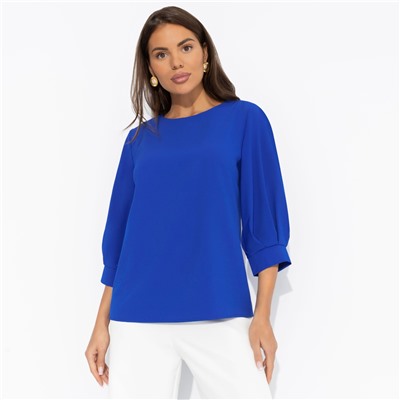 Блуза эффектная, Предвкушение встречи (синяя)