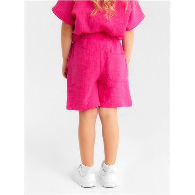 Шорты из муслина для девочек KAFTAN, рост 104 см, розовые
