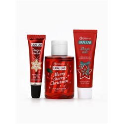 Новогодний подарочный набор косметики в мешке, домики, URAL LAB
