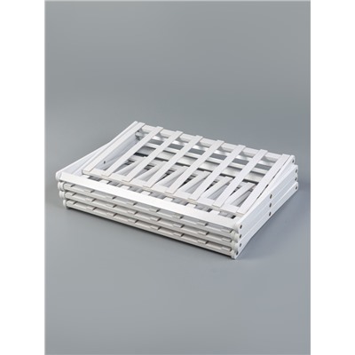 Стеллаж универсальный, 4 полки, 50×25×68 см, напольный, открытый, белый, Greengo