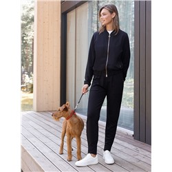 Бомбер среднего объема на молнии с карманами из эластичного футера двухнитки