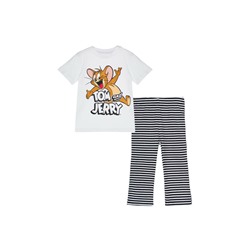 Комплект детский трикотажный для девочек: фуфайка (футболка), брюки (легинсы)