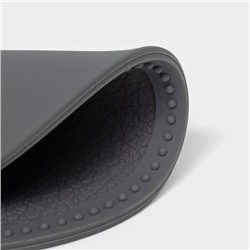 Набор подставок под горячее, под кружку, силикон, 6 шт., d=8 см, серый