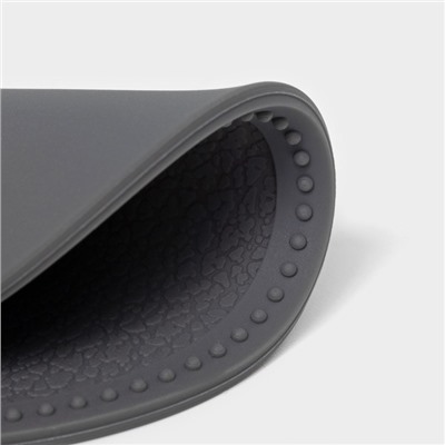 Набор подставок под горячее, под кружку, силикон, 6 шт., d=8 см, серый