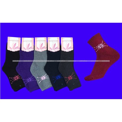 Термоноски женские внутри махра Снежинки