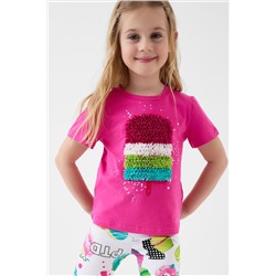 Фуфайка трикотажная для девочек (футболка) PLAYTODAY, 1240301