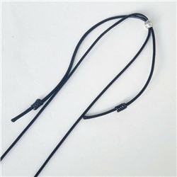 Колье длинное на кожаном шнурке с кулоном, арт.032.489