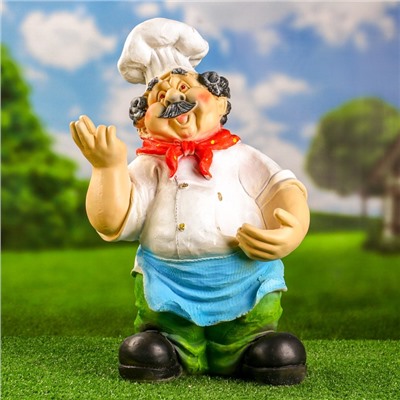 Садовая фигура из полистоуна «Повар», h=48 см