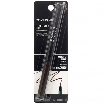 Covergirl, Intensify Me!, жидкая подводка для глаз, оттенок 305 «Дымчатый янтарь», 1 мл (0,03 унции)